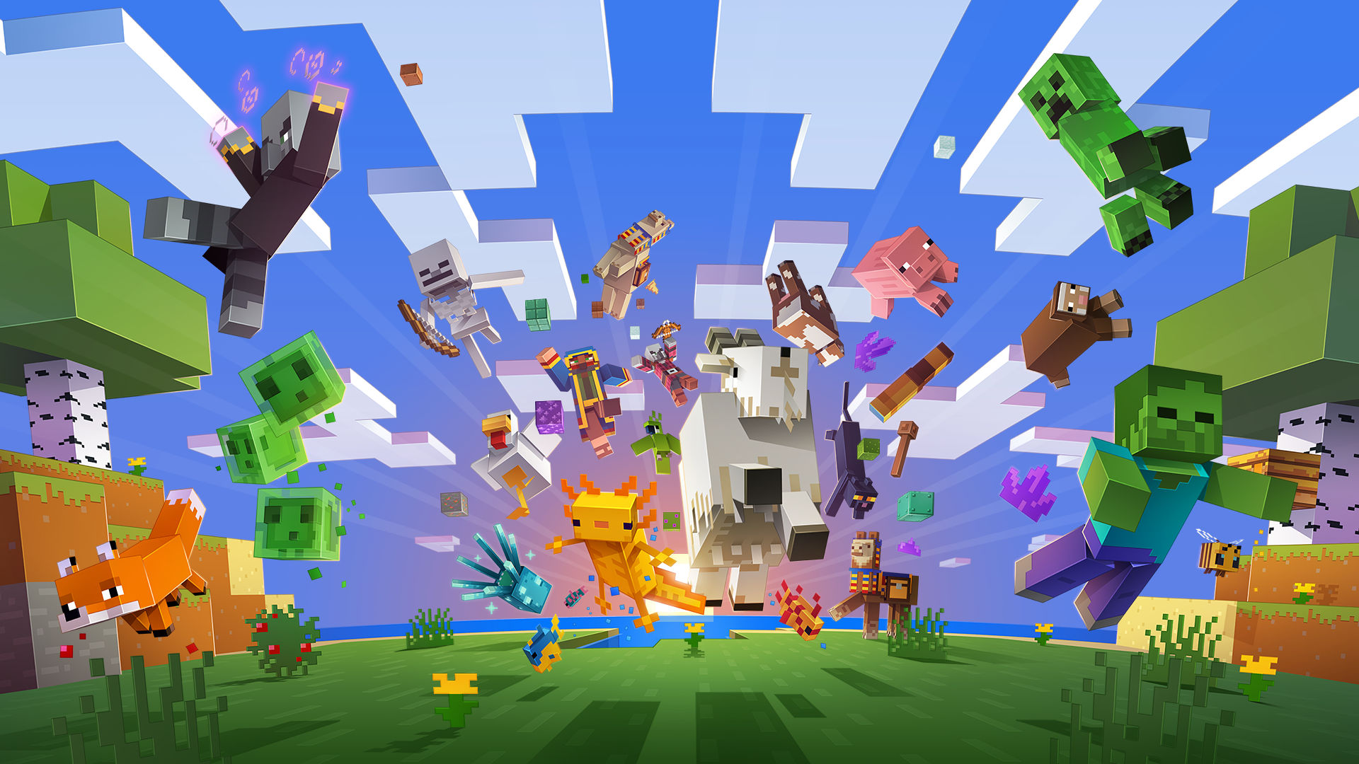 Minecraft community backdrop